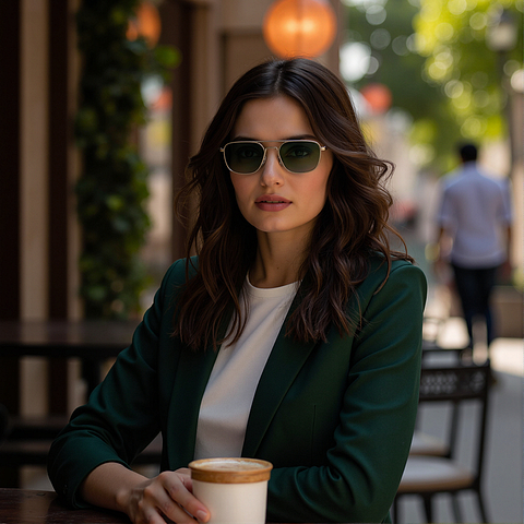 #23-2805 らむね Buy Opium Metal Full Frame OP-10030-C1 Silver Rectangle