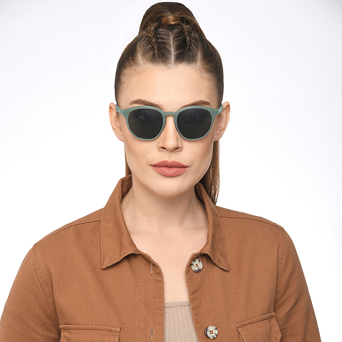 Vincent Chase Polarized Green Full Rim Round left side