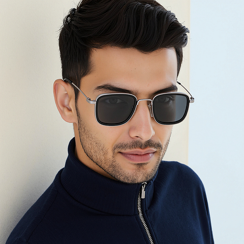 Vincent Chase Polarized Black Full Rim Rectangle/ Square right side