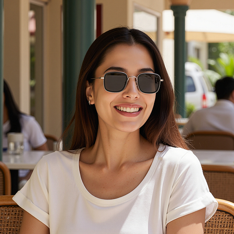 Vincent Chase Polarized Black Full Rim Rectangle/ Square right side