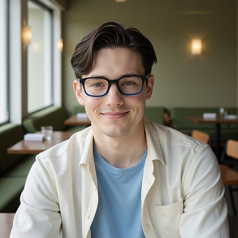 Vincent Chase Sky Blue Full Rim Rectangle left side