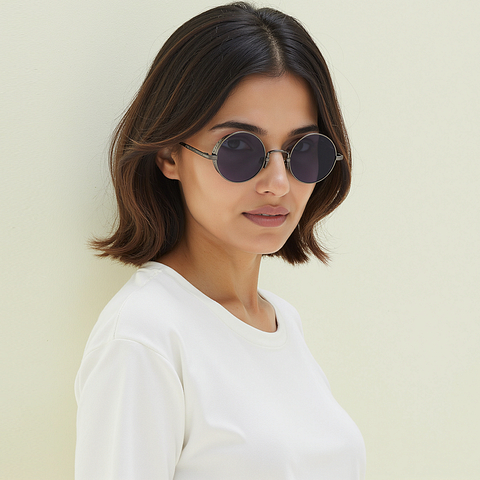 Vincent Chase Polarized Dark Gunmetal Full Rim Round right side Vincent Chase Polarized Dark Gunmetal Full Rim Round right side