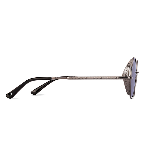 Vincent Chase Polarized Dark Gunmetal Full Rim Round left side Vincent Chase Polarized Dark Gunmetal Full Rim Round left side