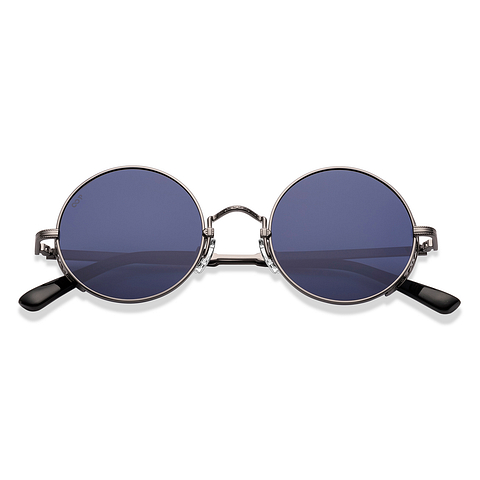 Vincent Chase Polarized Dark Gunmetal Full Rim Round left side Vincent Chase Polarized Dark Gunmetal Full Rim Round left side