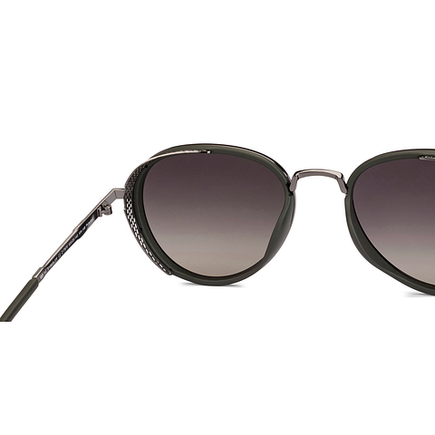 Buy Grey Gradient Gunmetal Green Full Rim Aviator Vincent