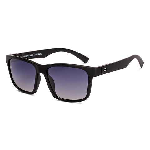 Vincent Chase Polarized Matte Black Full Rim Rectangle left side