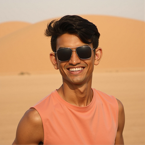 Vincent Chase Polarized Mid Gunmetal Full Rim Square left side