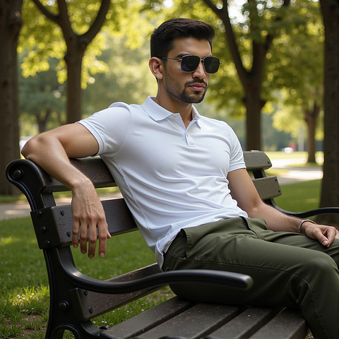 Vincent Chase Polarized Mid Gunmetal Full Rim Square left side