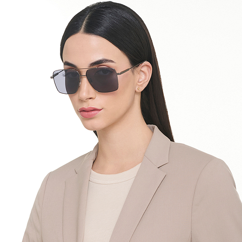 فينسنت تشيس المستقطب ميد غونميتال حافة كاملة المستطيل right side