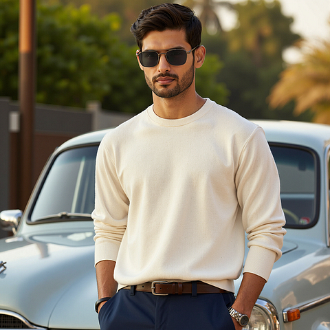 Buy Grey Gunmetal Full Rim Rectangle Vincent Chase Polarized METAL