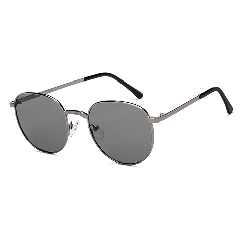 Vincent Chase Polarized Mid Gunmetal Full Rim Round left side