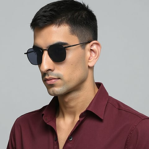 Vincent Chase Polarized Black Full Rim Geometric right side