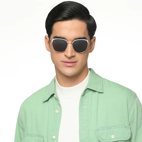 Vincent Chase Online Silver Full Rim Cat Eye left side