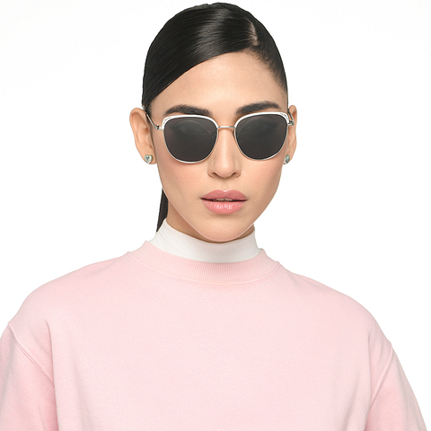 Vincent Chase Online Silver Full Rim Cat Eye left side