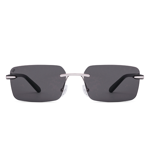 Vincent Chase Silver Rimless Rectangle right side