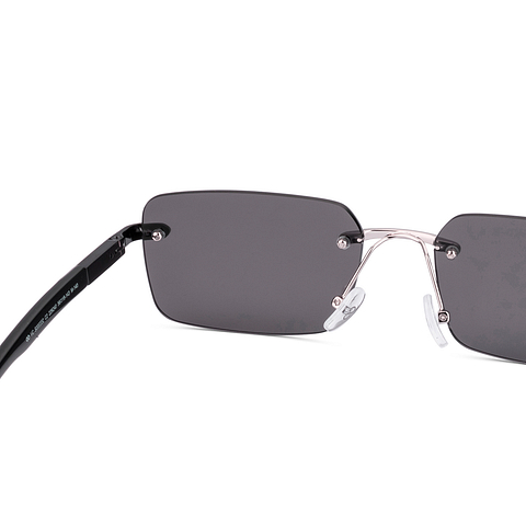 Vincent Chase Silver Rimless Rectangle right side