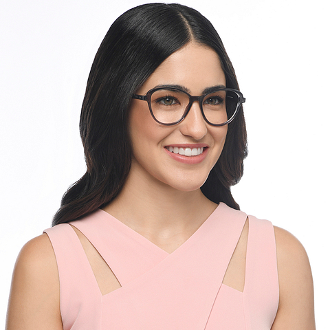 Vincent Chase Online Gray Transparent Full Rim Cat Eye left side