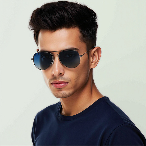 Vincent Chase Polarized Mid Gunmetal Full Rim Aviator right side
