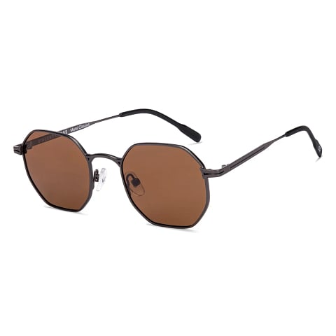 Vincent Chase Polarized Mid Gunmetal Full Rim Round left side
