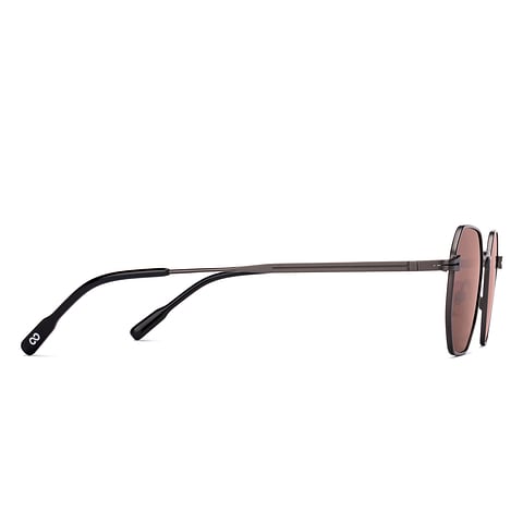 Vincent Chase Polarized Mid Gunmetal Full Rim Round left side