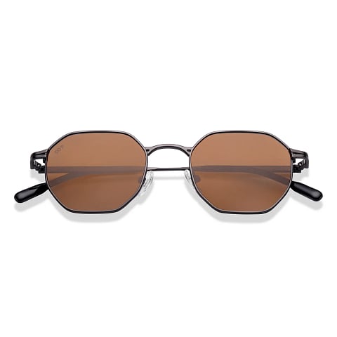 Vincent Chase Polarized Mid Gunmetal Full Rim Round left side