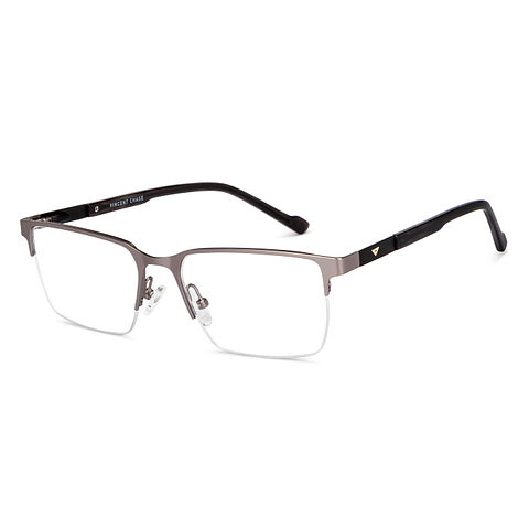 Vincent Chase Online Mid Gunmetal Half Rim Rectangle right side