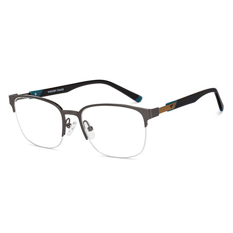 Vincent Chase Online Mid Gunmetal Half Rim Square right side
