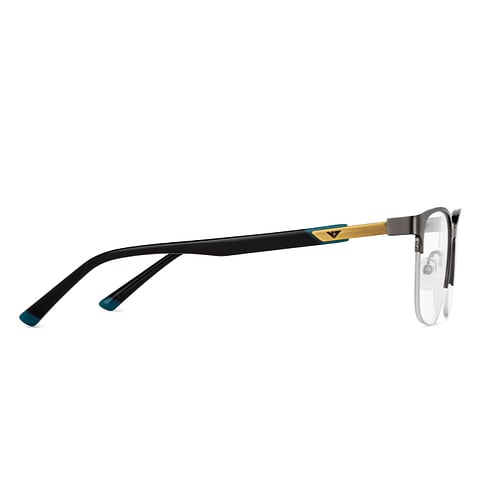 Vincent Chase Online Mid Gunmetal Half Rim Square left side