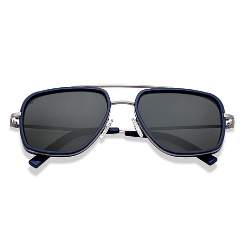 Vincent Chase Online Mid Gunmetal Full Rim Rectangle left side