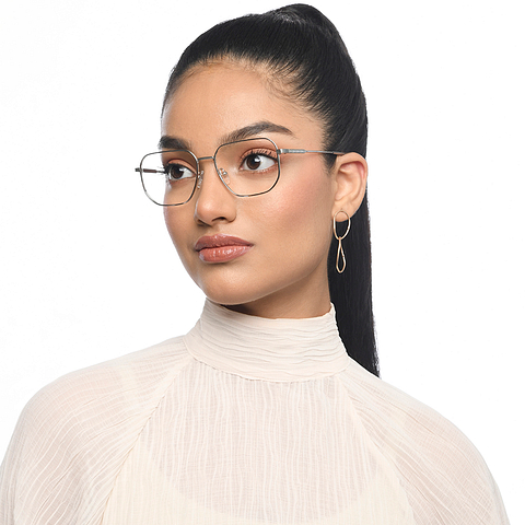 Vincent Chase Mid Gunmetal Full Rim Geometric right side