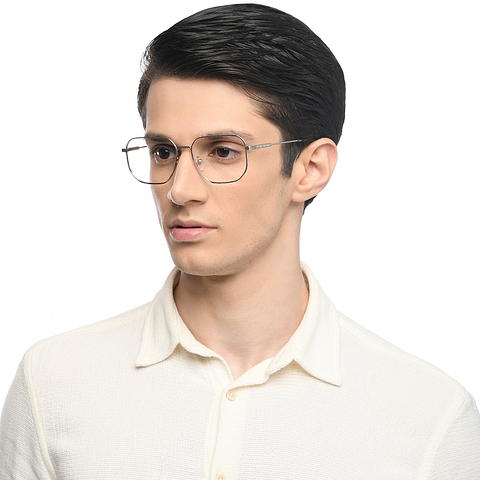 Vincent Chase Mid Gunmetal Full Rim Geometric left side