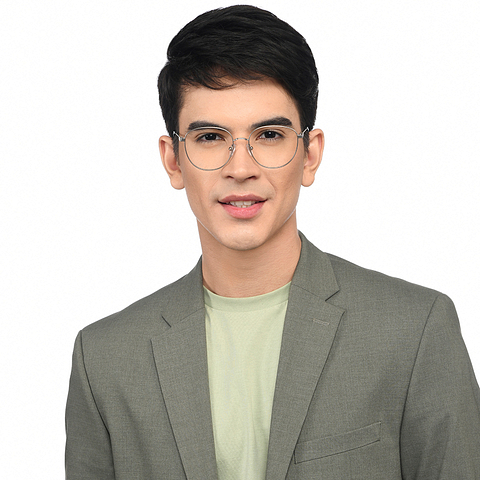 Vincent Chase Online Mid Gunmetal Full Rim Round left side