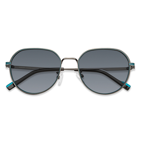 Vincent Chase Online Mid Gunmetal Full Rim Round left side