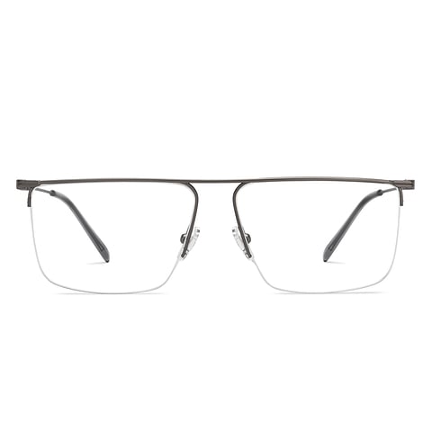 Vincent Chase Online Mid Gunmetal Half Rim Square left side