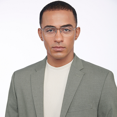 Vincent Chase Online Mid Gunmetal Half Rim Square right side