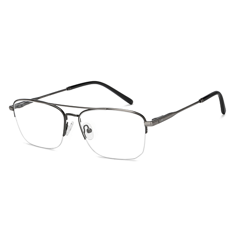 Vincent Chase Gunmetal Half Rim Rectangle right side