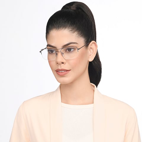Vincent Chase Online Mid Gunmetal Half Rim Square right side