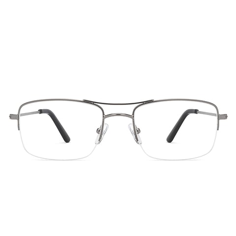 Vincent Chase Gunmetal Half Rim Rectangle left side