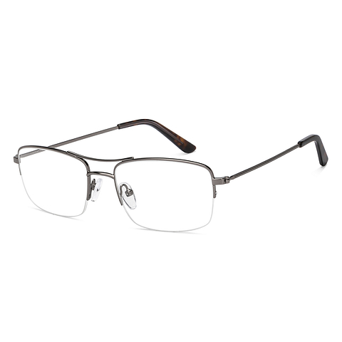 Vincent Chase Gunmetal Half Rim Rectangle right side