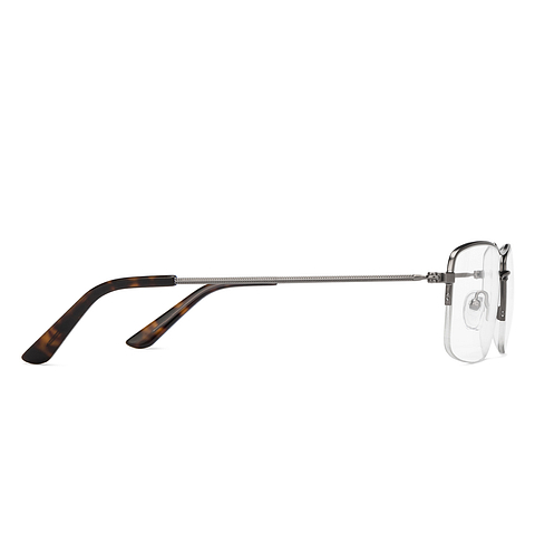 Vincent Chase Gunmetal Half Rim Rectangle left side