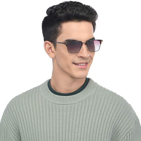 Vincent Chase Polarized Mid Gunmetal Full Rim Clubmaster left side