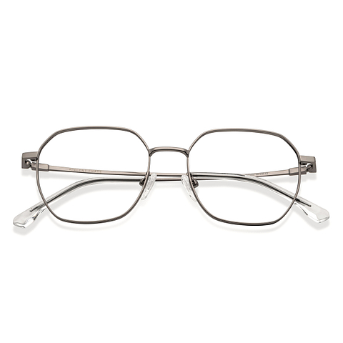 Buy Gunmetal Transparent Full Rim Geometric Vincent Chase