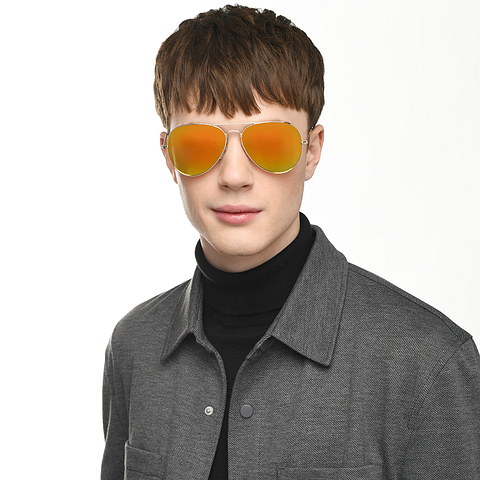 Vincent Chase Online Black Full Rim Aviator left side