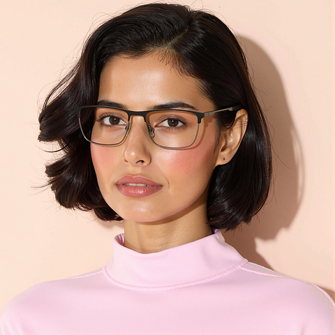 Vincent Chase Black Full Rim Rectangle right side
