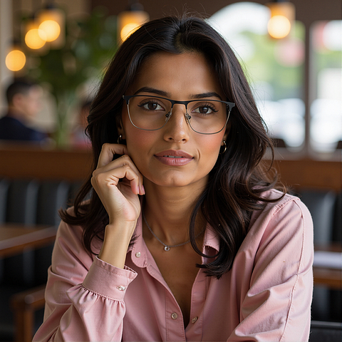 Vincent Chase Black Full Rim Rectangle right side