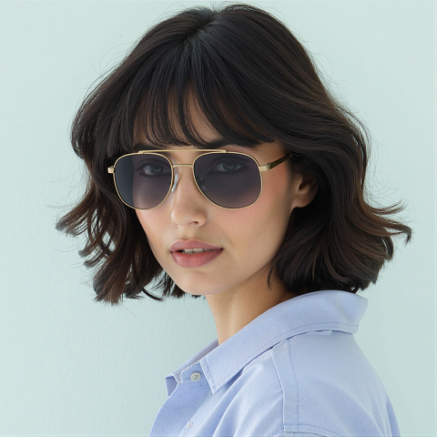 VINCENT CHASE Unisex Square Polarized Sunglasses - Grey Polycarbonate Frame, 100% UV Protection - View #12