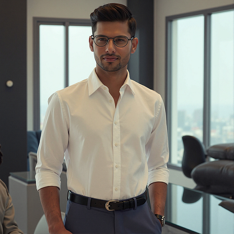 Vincent Chase Mid Gunmetal Full Rim Round left side Vincent Chase Mid Gunmetal Full Rim Round left side