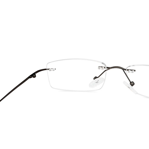 Vincent Chase Mid Gunmetal Rimless Rectangle right side