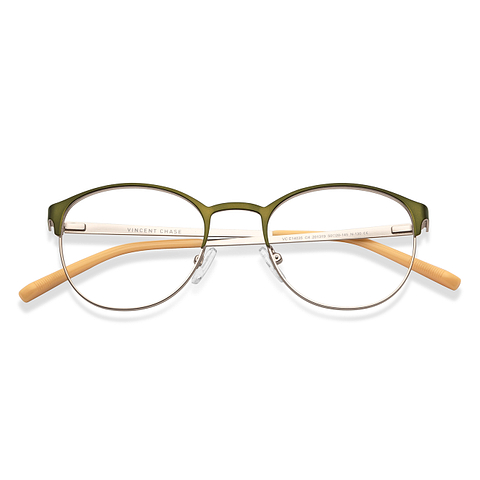 Vincent Chase Online Olive Green Full Rim Round left side