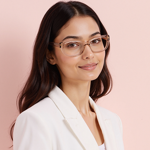 Vincent Chase Orange Transparent Full Rim Cat Eye right side